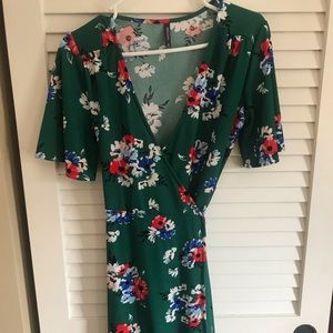 Beautiful floral wrap dress